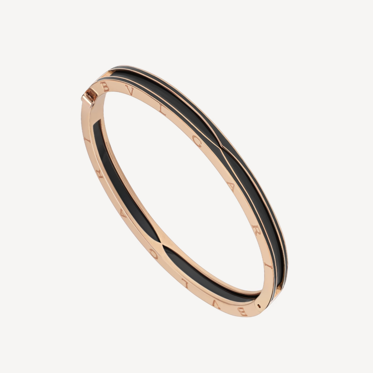 [Triumph Jewelry]ZERO 1 PINK GOLD WITH MATTE BLACK CERAMIC BRACELET