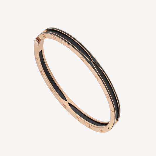 [Triumph Jewelry]ZERO 1 PINK GOLD WITH MATTE BLACK CERAMIC BRACELET