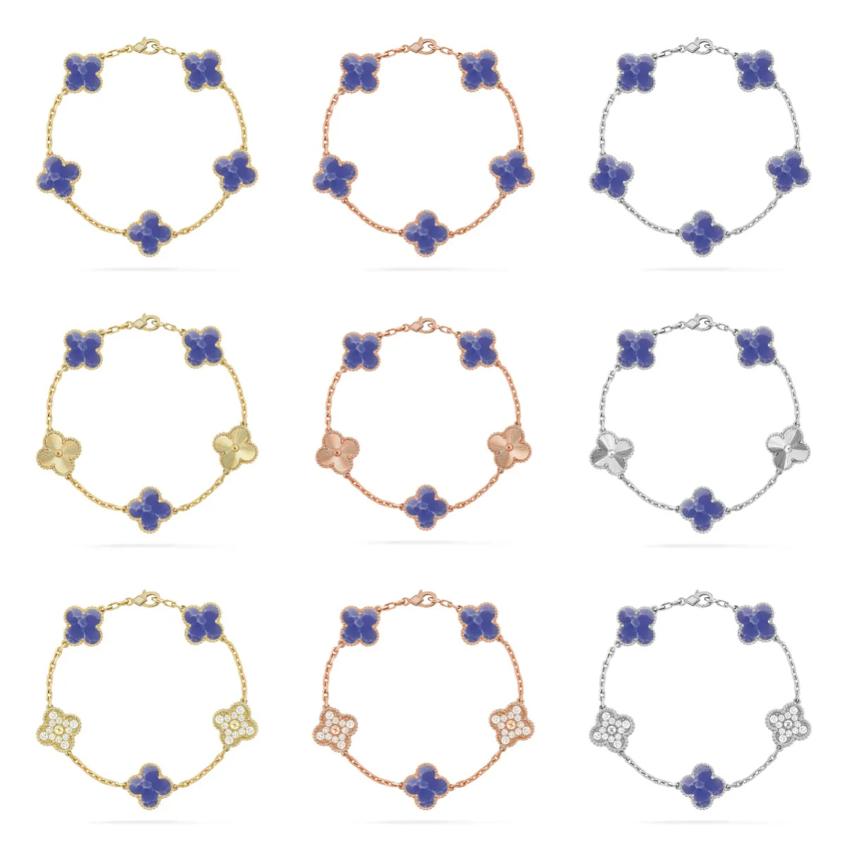 [Triumph Jewelry]CLOVER 5 MOTIF BLUE VEINS BRACELET COLLECTION
