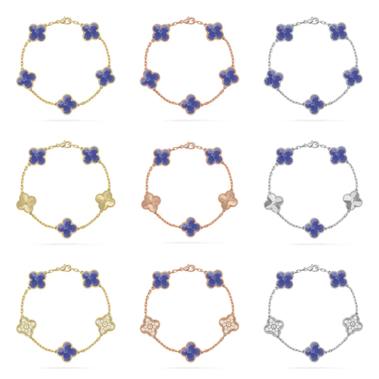 [Triumph Jewelry]CLOVER 5 MOTIF BLUE VEINS BRACELET COLLECTION