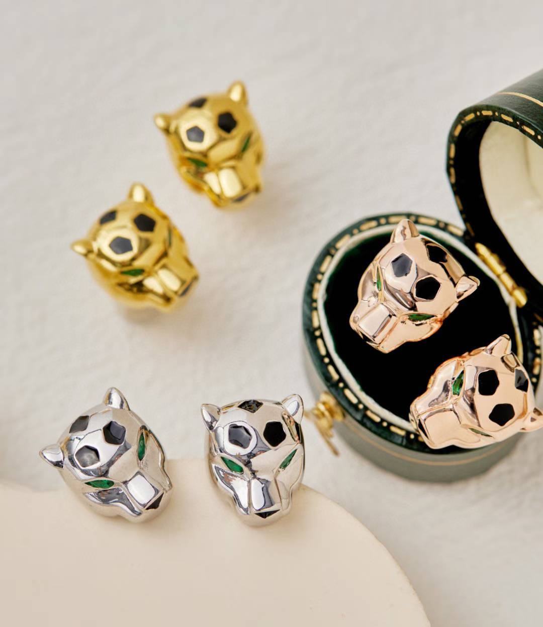 [Triumph Jewelry]CHRRTAH-PRINT STUD EARRINGS, THREE COLORS