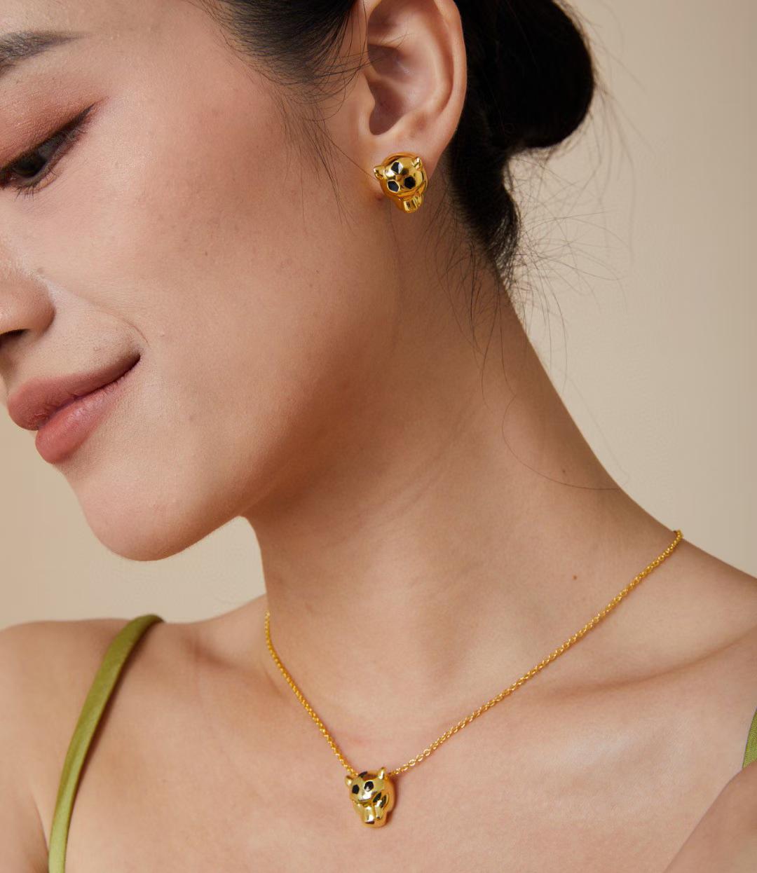 [Triumph Jewelry]CHRRTAH-PRINT STUD EARRINGS, THREE COLORS
