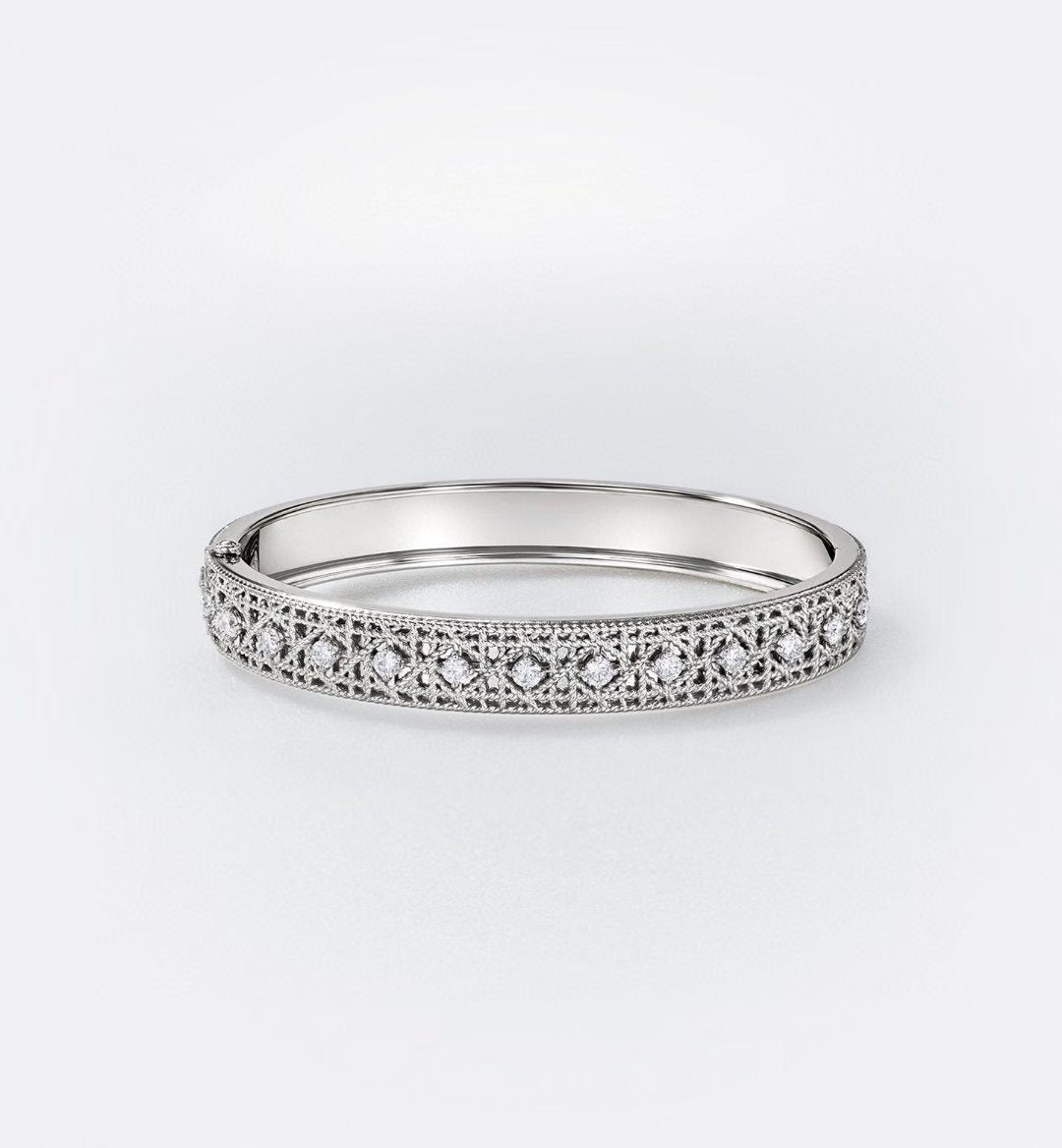 [Triumph Jewelry]2026 WOVEN-PATTERN BRACELET SET WITH FULL DIAMOND INLAY THREE-COLORS