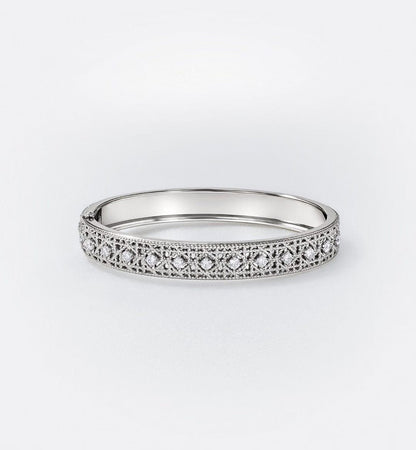 [Triumph Jewelry]2026 WOVEN-PATTERN BRACELET SET WITH FULL DIAMOND INLAY THREE-COLORS