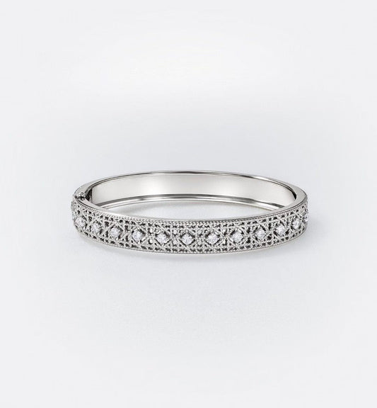 [Triumph Jewelry]2026 WOVEN-PATTERN BRACELET SET WITH FULL DIAMOND INLAY THREE-COLORS
