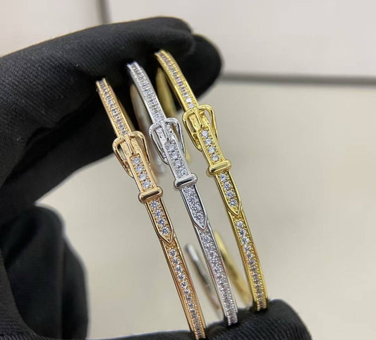 [Triumph Jewelry]DIAMOND-ENCRUSTED BRACELET THREE COLORS