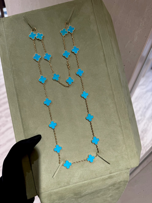 [Triumph Jewelry]CLOVER 20 MOTIFS TURQUOISE GOLD