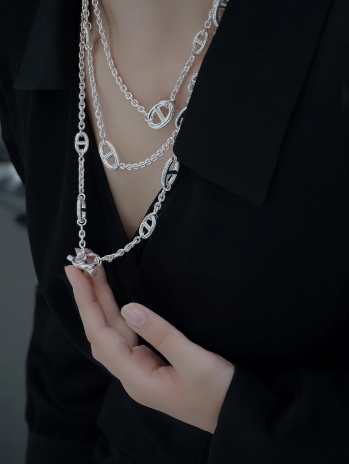 [Triumph Jewelry]Classic Silver Sweater Chain