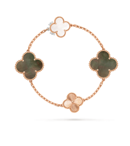 [Triumph Jewelry]DETACHABLE CLOVER 15(11+4) FLOWER SILVER NECKLACE SET