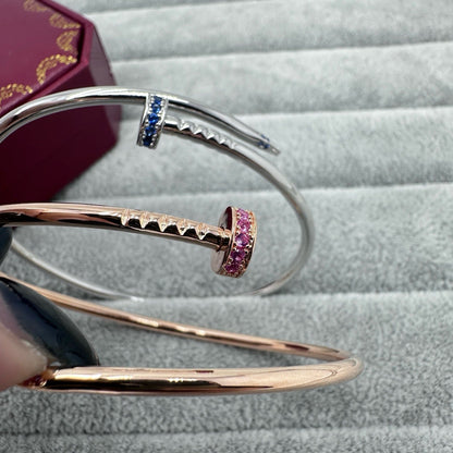 [Triumph Jewelry]JUSTE BRACELET 2.5MM PINK STONES AT BOTH ENDS