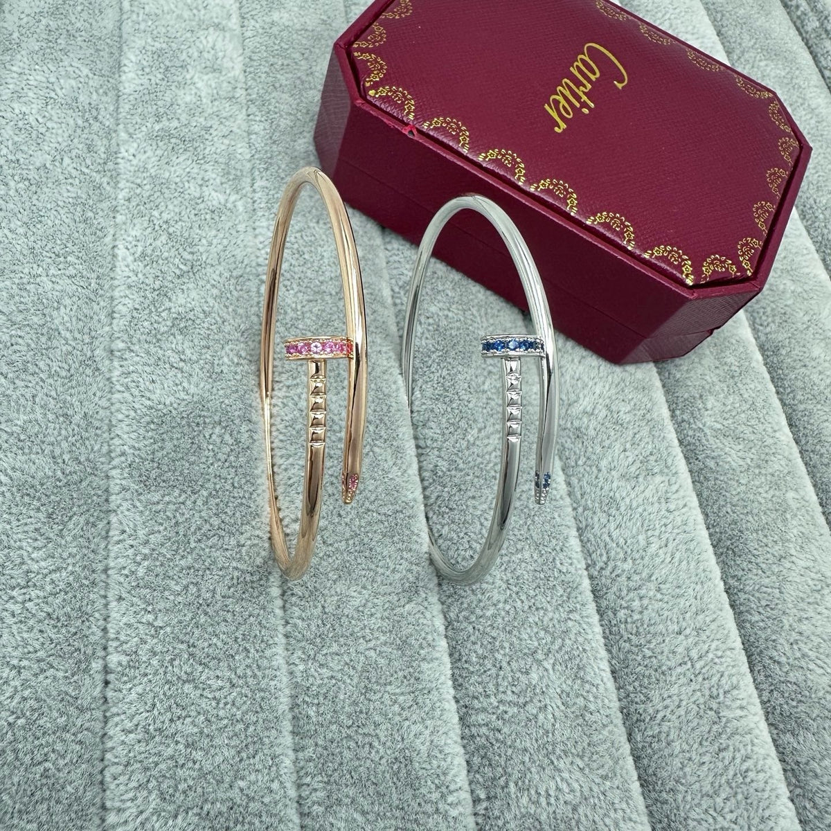 [Triumph Jewelry]JUSTE BRACELET 2.5MM PINK STONES AT BOTH ENDS