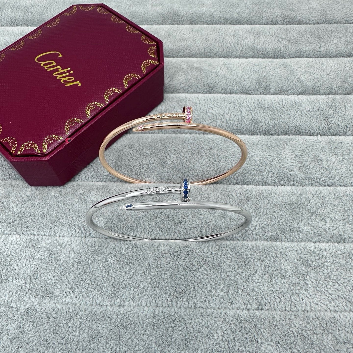 [Triumph Jewelry]JUSTE BRACELET 2.5MM PINK STONES AT BOTH ENDS
