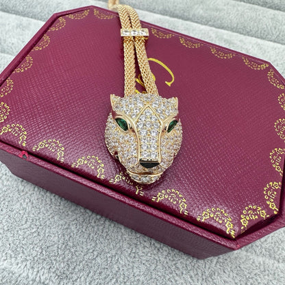[Triumph Jewelry]FULL STONE BIG LEOPARD HEAD NECKLACE