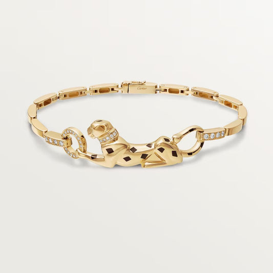 [Triumph Jewelry]PANTHERE HALF DIAMOND ON CHAIN BRACELET