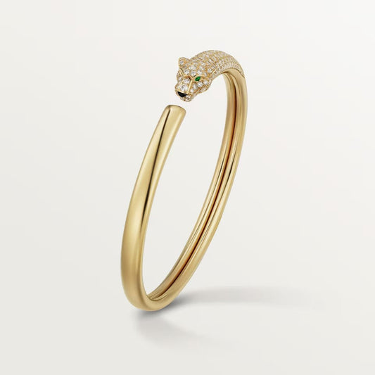 [Triumph Jewelry]PANTHERE HALF DIAMOND OPEN BRACELET