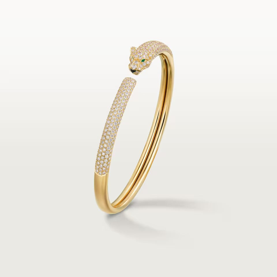 [Triumph Jewelry]PANTHERE FULL DIAMOND OPEN BRACELET