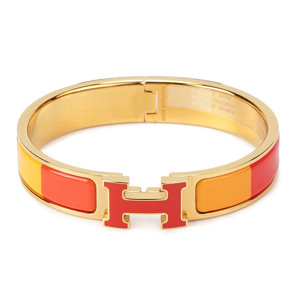 [Triumph Jewelry]H BRACELET ORANGE RAINBOW CERAMIC
