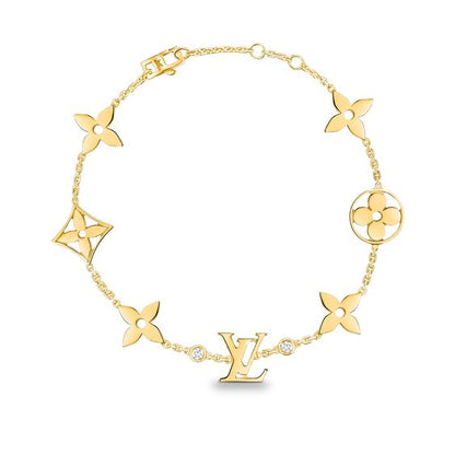 [Triumph Jewelry]STAR AND SUN 7 MOTIFS GOLD BRACELET