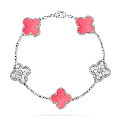 [Triumph Jewelry] CLOVER 5 MOTIFS  PINK MOP BRACELET COLLECTION