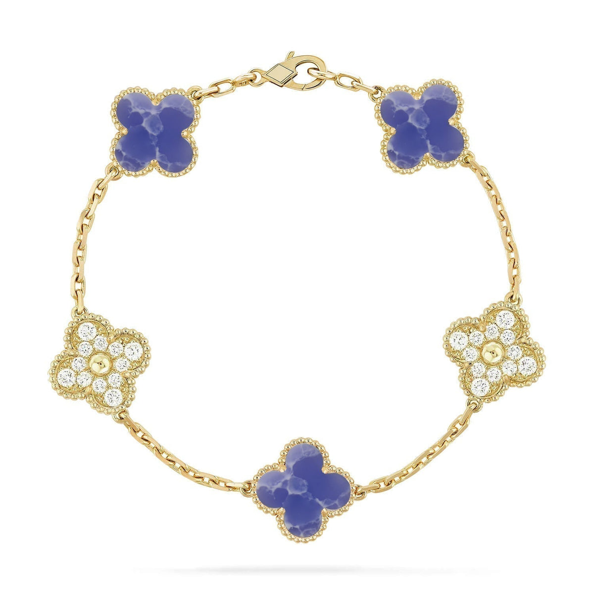 [Triumph Jewelry]CLOVER 5 MOTIF BLUE VEINS BRACELET COLLECTION