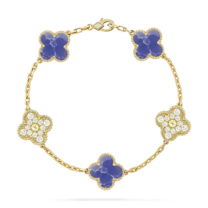 [Triumph Jewelry]CLOVER 5 MOTIF BLUE VEINS BRACELET COLLECTION