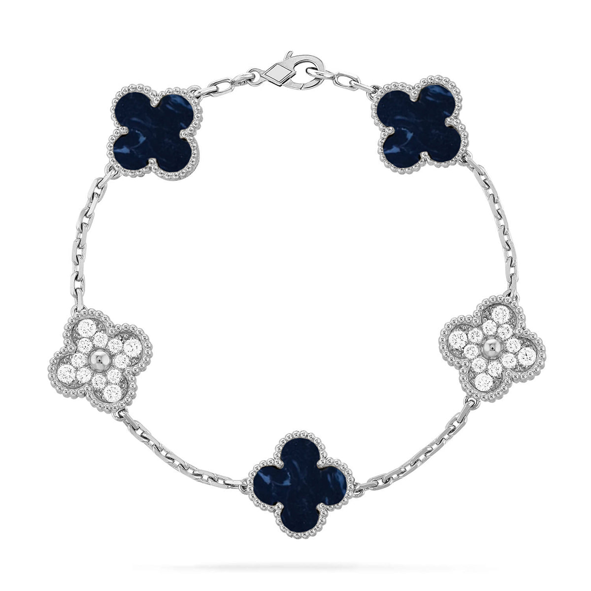[Triumph Jewelry]CLOVER 5 MOTIF PIETERSITE BRACELET COLLECTION