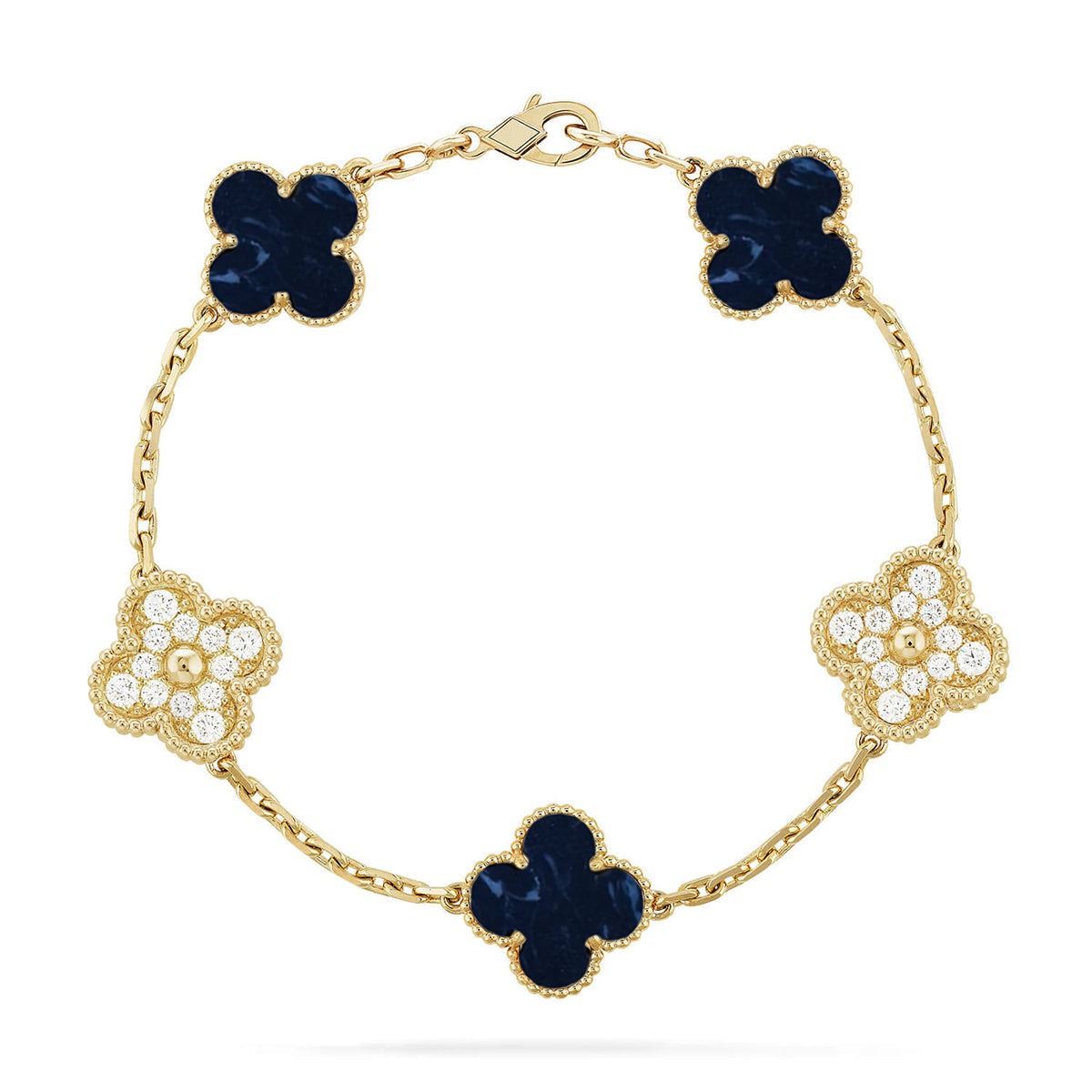 [Triumph Jewelry]CLOVER 5 MOTIF PIETERSITE BRACELET COLLECTION