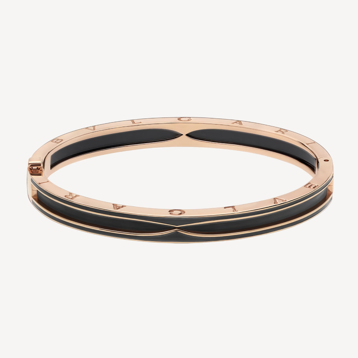 [Triumph Jewelry]ZERO 1 PINK GOLD WITH MATTE BLACK CERAMIC BRACELET
