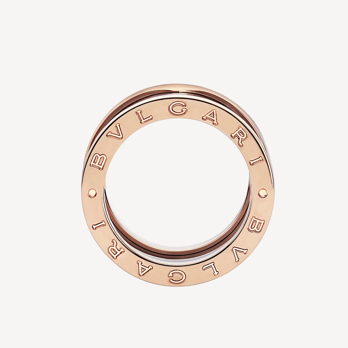 [Triumph Jewelry]ZERO 1 FOUR-BAND LOOPS AND BLACK CERAMIC SPIRAL PINK GOLD RING