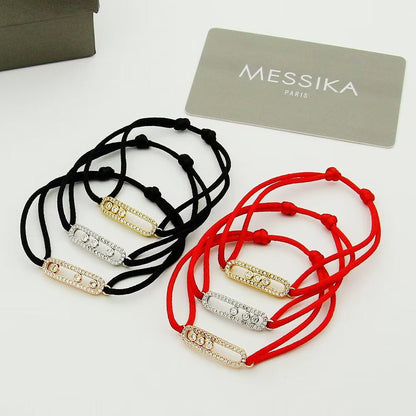 [Triumph Jewelry]MK Care(s) pink cord pavé bracelet