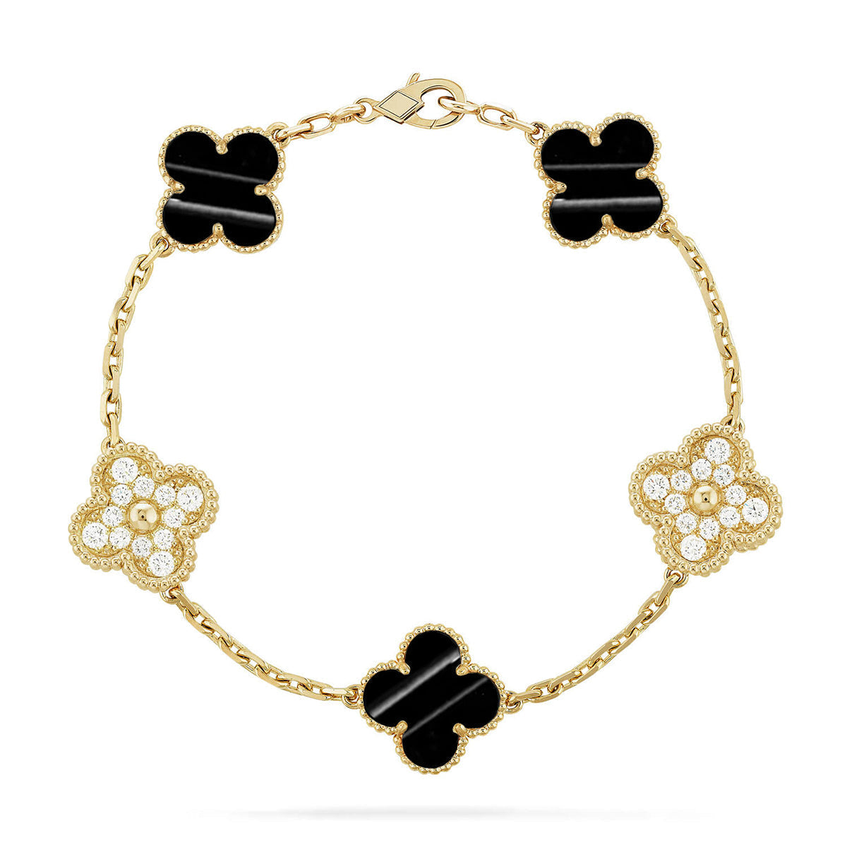 [Triumph Jewelry] CLOVER 5 MOTIF PULSAR STONE BRACELET COLLECTION