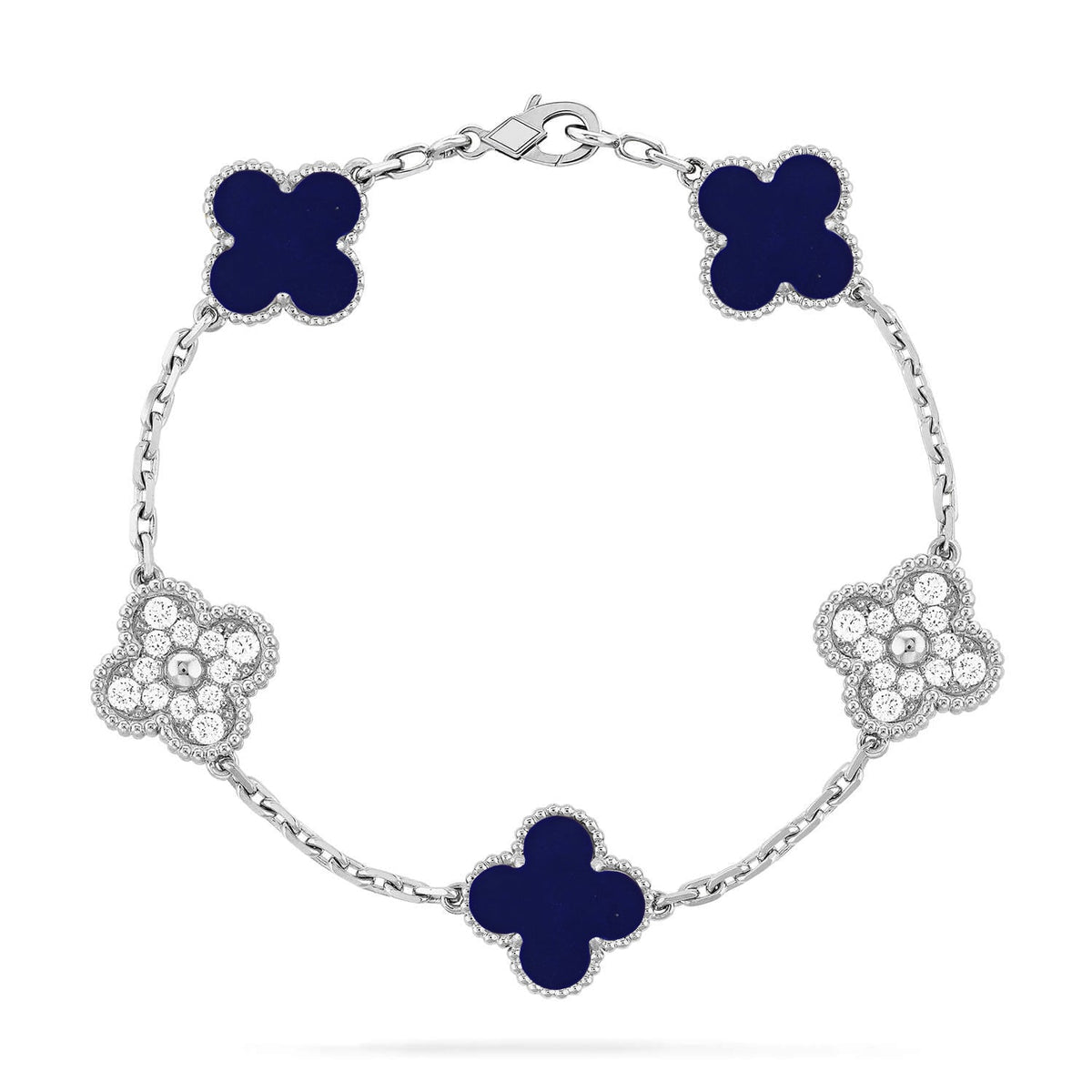 [Triumph Jewelry]CLOVER 5 MOTIF LAPIS LAZULI BRACELET COLLECTION