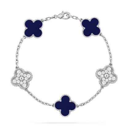 [Triumph Jewelry]CLOVER 5 MOTIF LAPIS LAZULI BRACELET COLLECTION