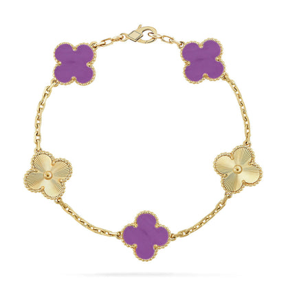 [Triumph Jewelry] CLOVER 5 MOTIF VIOLET BRACELET COLLECTION