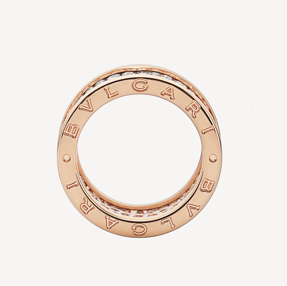 [Triumph Jewelry]ZERO 1 WITH PAVED DIAMONDS ON THE SPIRAL RING
