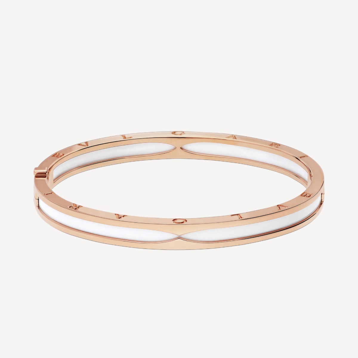 [Triumph Jewelry]ZERO 1 PINK GOLD WITH WHITE CERAMIC BRACELET