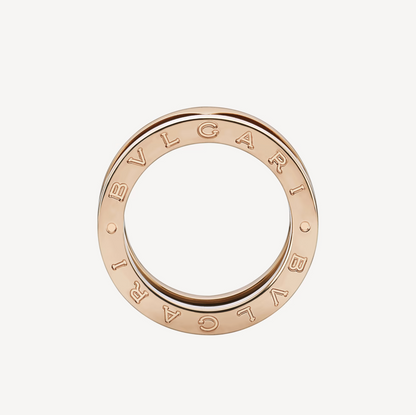 [Triumph Jewelry]ZERO 1 TWO-BAND LOOPS AND BLACK CERAMIC PINK GOLD RING