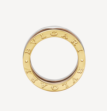 [Triumph Jewelry]ZERO 1 THREE-BAND ROSE WHITE AND YELLOW RING