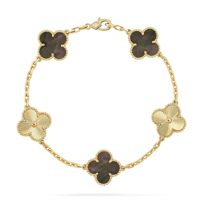 [Triumph Jewelry] CLOVER 5 MOTIF GRAY MOP BRACELET COLLECTION