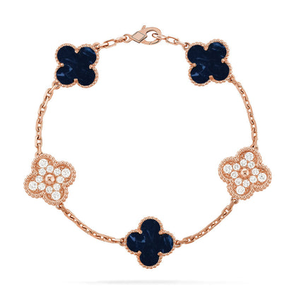 [Triumph Jewelry]CLOVER 5 MOTIF PIETERSITE BRACELET COLLECTION
