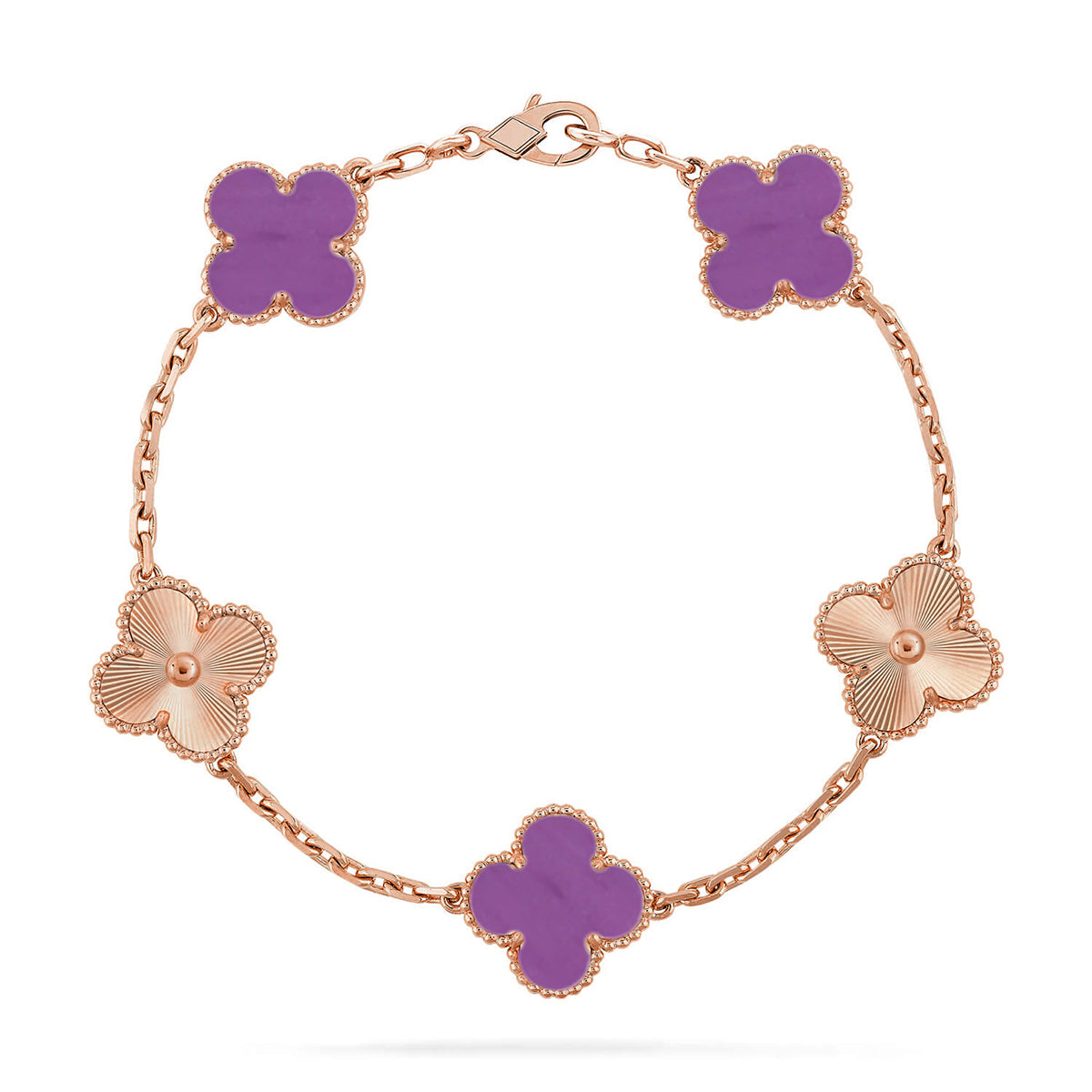 [Triumph Jewelry] CLOVER 5 MOTIF VIOLET BRACELET COLLECTION