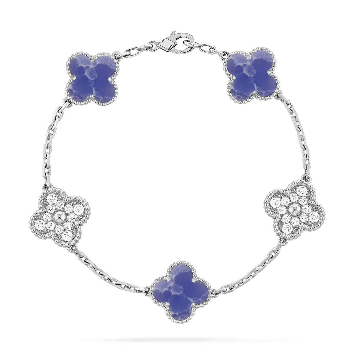 [Triumph Jewelry]CLOVER 5 MOTIF BLUE VEINS BRACELET COLLECTION
