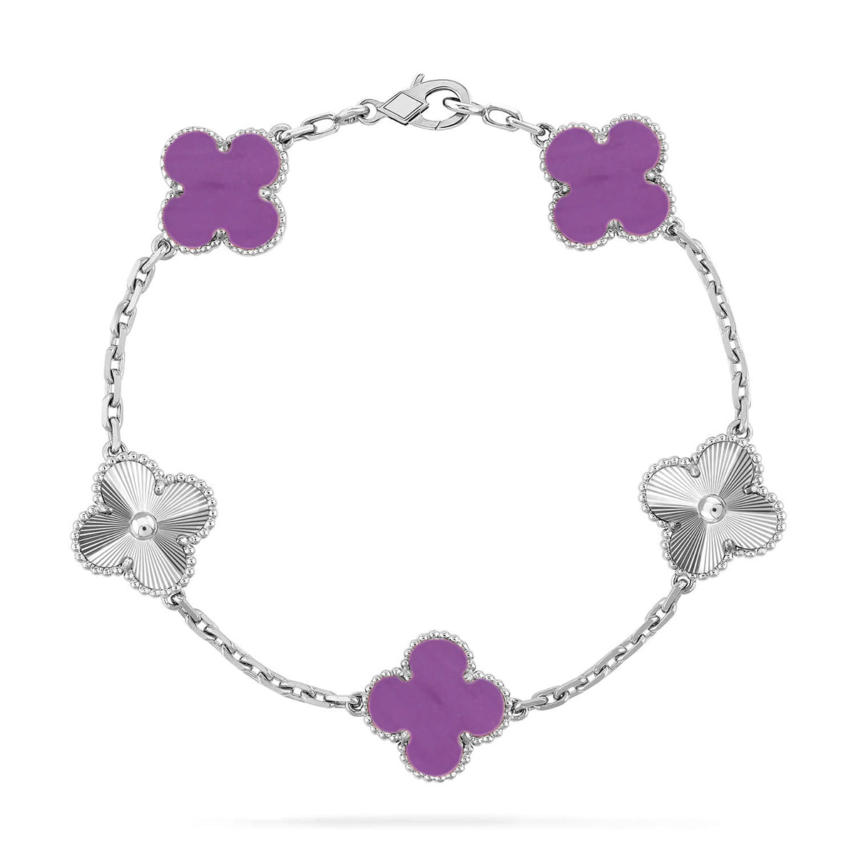 [Triumph Jewelry] CLOVER 5 MOTIF VIOLET BRACELET COLLECTION