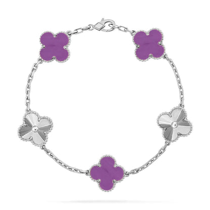 [Triumph Jewelry] CLOVER 5 MOTIF VIOLET BRACELET COLLECTION