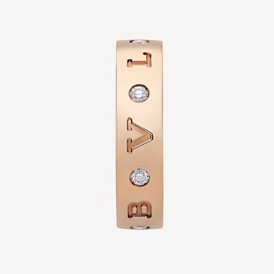 [Triumph Jewelry]ZERO 1 ESSENTIAL PINK GOLD BAND WITH DIAMONDS RING