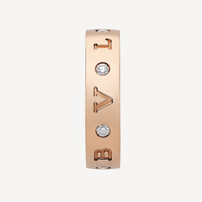 [Triumph Jewelry]ZERO 1 ESSENTIAL PINK GOLD BAND WITH DIAMONDS RING