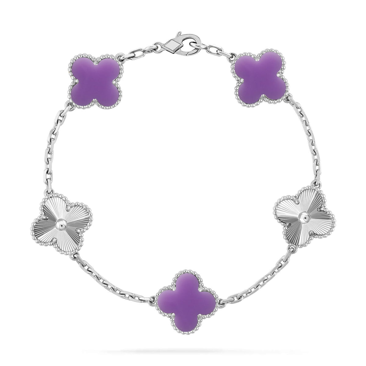 [Triumph Jewelry]CLOVER 5 MOTIF LIGHT PURPLE BRACELET COLLECTION