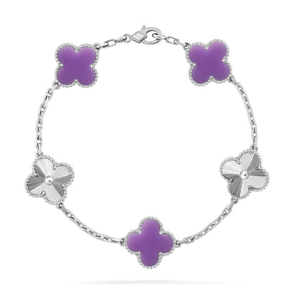 [Triumph Jewelry]CLOVER 5 MOTIF LIGHT PURPLE BRACELET COLLECTION