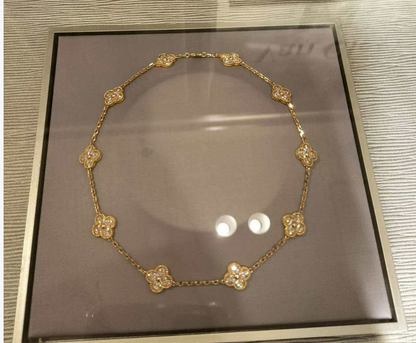 [Triumph Jewelry Jewelry]CLOVER 10 MOTIFS  Gold Diamond  NECKLACE