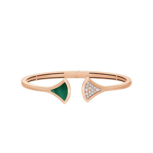 [Triumph Jewelry]DREAM BRACELET OPEN MALACHITE PINK GOLD